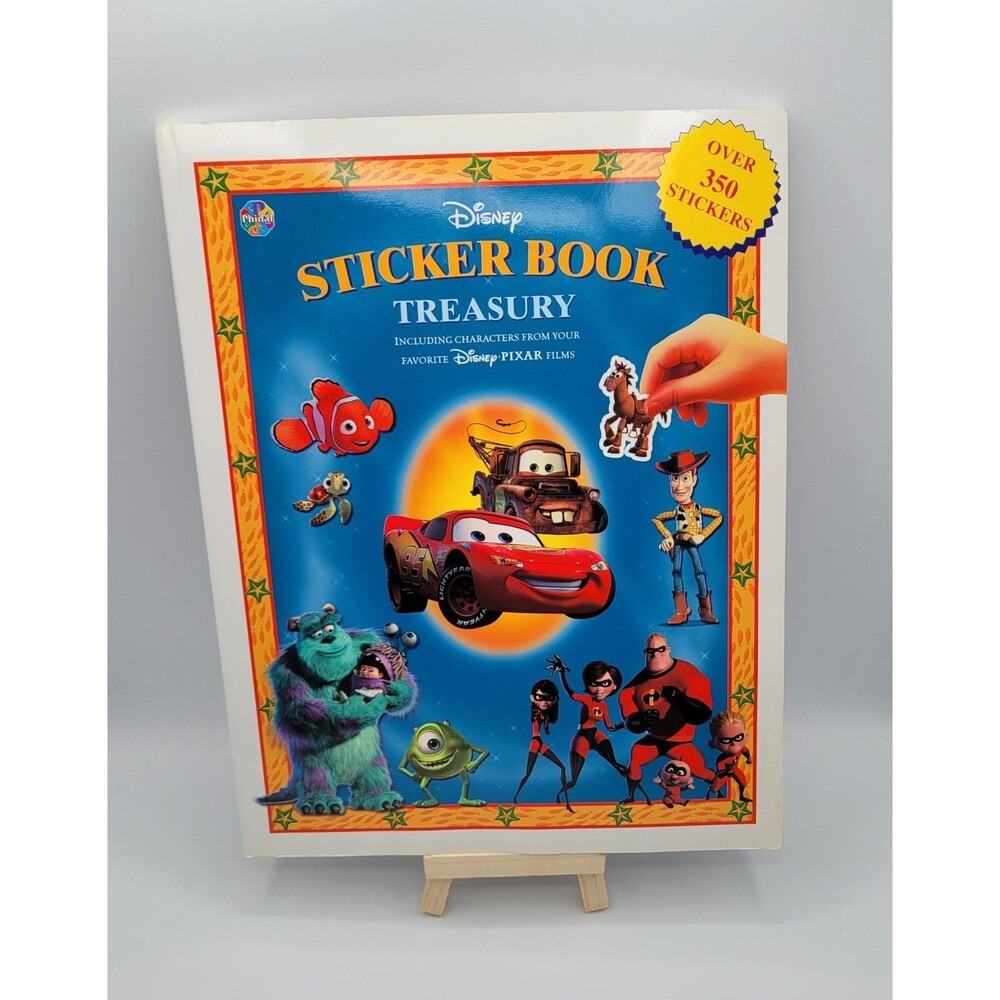 Disney Sticker Book Treasury Cars Lightning McQueen Stickers and Activites